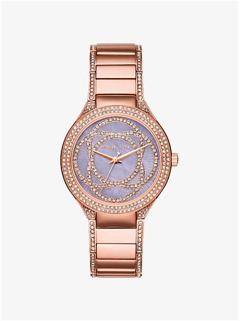 michael kors kerry pave rose gold tone watch|Pyper Pavé Rose Gold.